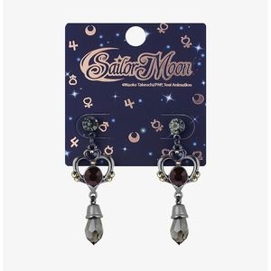 Sailor Moon Black Lady Crystal Drop Earrings